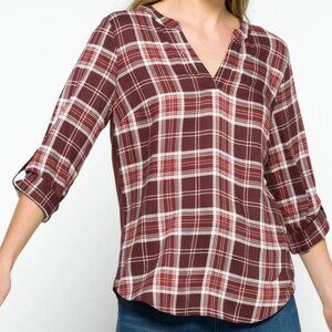 FORTUNE + IVY Tulsa Mixed Material Top